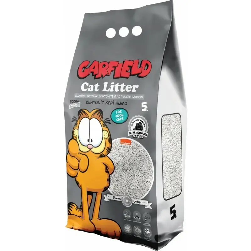 Cena promocyjna Garfield - Żwirek bentonitowy dla kota naturalny, z węglem aktywnym