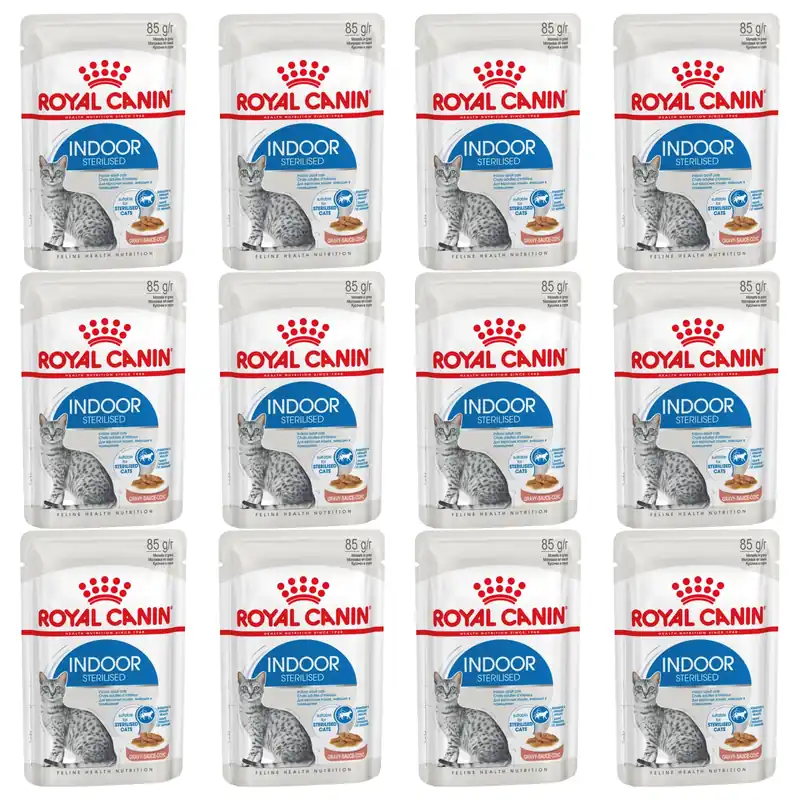 Tylko dziś ROYAL CANIN Indoor Sterilised, karma mokra w sosie dla kotów 12 x 85 g