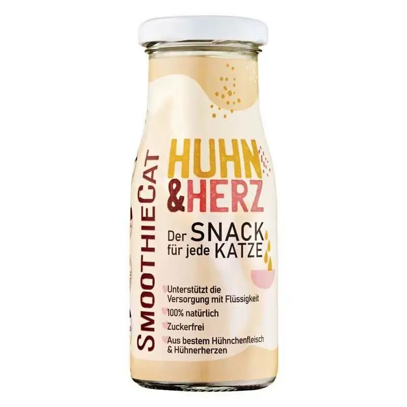 SmoothieCat CHICKEN&HEARTS - smoothie z kurczaka i serc z dodatkiem warzyw, przekąska dla kotów, 150ml Oferta czasowa