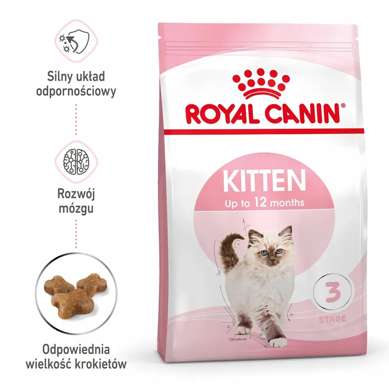 Ostatnia szansa ROYAL CANIN Kitten karma sucha dla kociąt od 4 do 12 miesiąca życia 10 kg