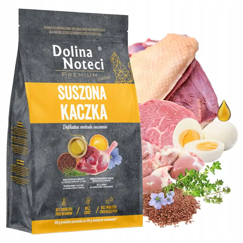 DOLINA NOTECI Premium Sterilised karma suszona dla kota Kaczka 2 kg Wybór klientów