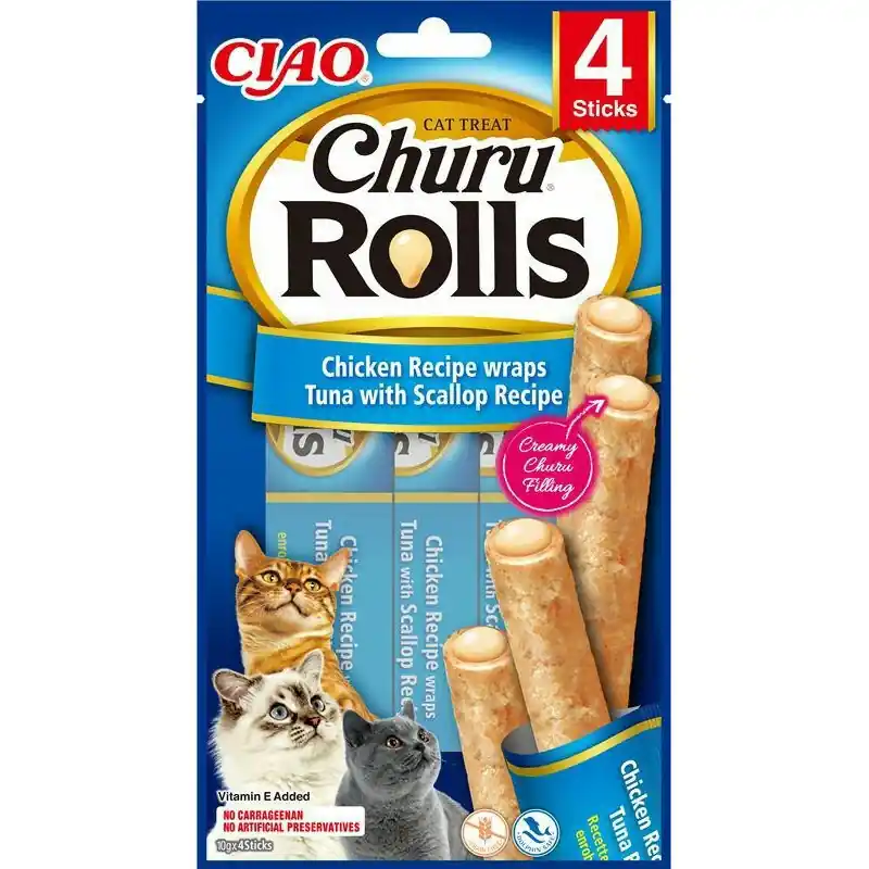 CHURU KOT ROLLS CHICKEN WITH TUNA - PRZYSMAK DLA KOT 40G Tylko dziś