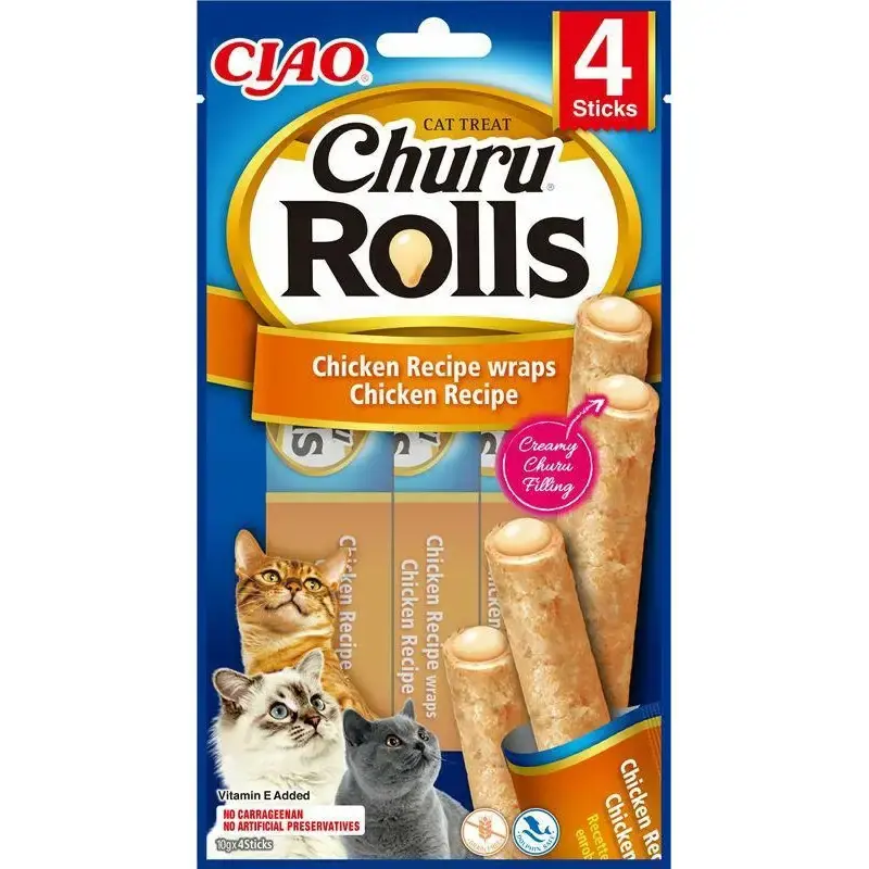 Obniżka ceny CHURU KOT ROLLS CHICKEN - PRZYSMAK DLA KOT 40G
