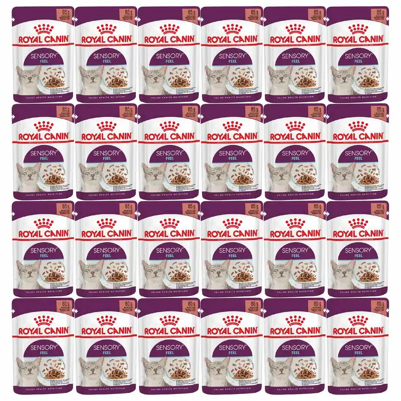 Wysoka jakość ROYAL CANIN Sensory Feel Gravy karma mokra w sosie dla kota 24 x 85g