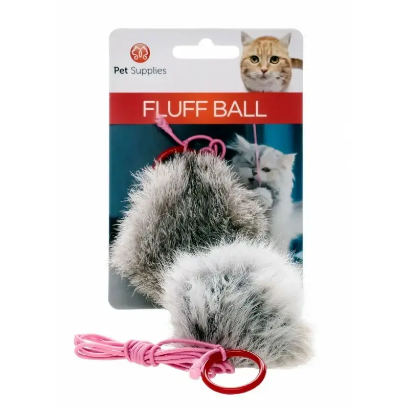 Niska cena PET SUPPLIES FLUFF BALL - futrzana piłeczka na gumowej lince