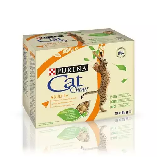 Najlepsza cena PURINA Cat Chow mokra karma z kurczakiem i cukinią dla kota, saszetka 10x85g