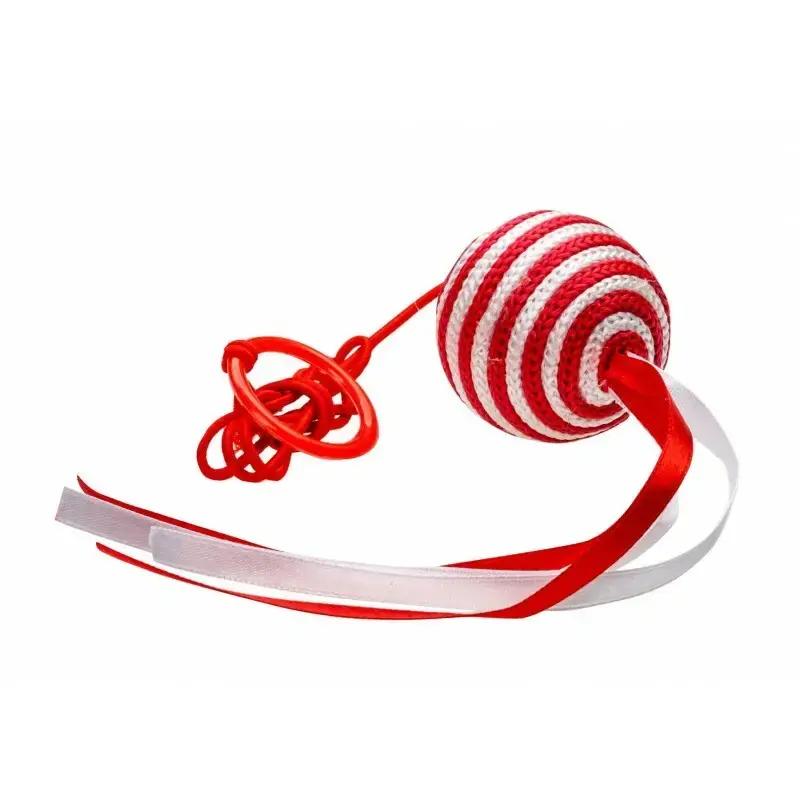 PET SUPPLIES FUN BALL - piłeczka z grzechotką i tasiemkami na gumowej lince Oferta