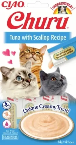 Rabat Inaba Ciao Churu Tuna with Scallop Recipe 4x14g