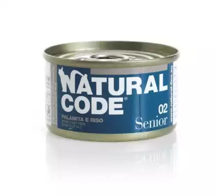 Tylko do końca tygodnia NATURAL CODE 02 senior puszka 85g bonito, mokra karma dla kota