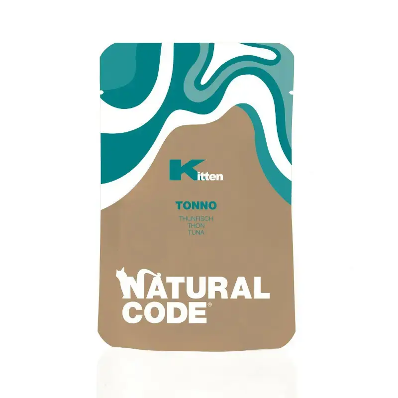 Szybka dostawa NATURAL CODE Kitten Tonno saszetka 70g z tuńczykiem, mokra karma dla kota