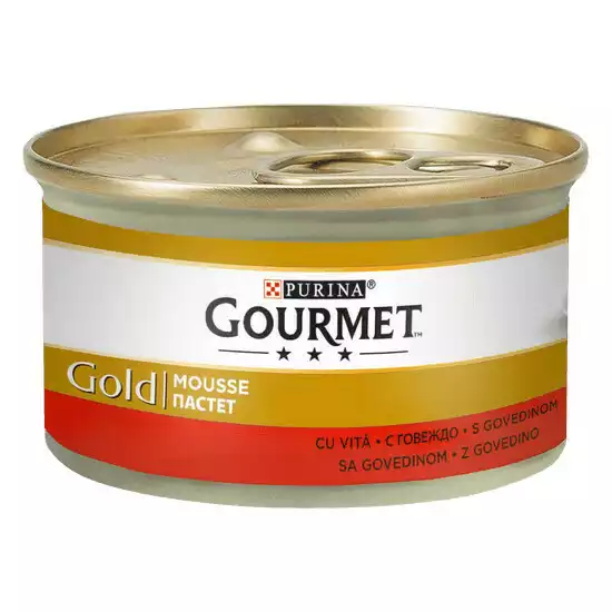 Cena promocyjna Purina Gourmet Gold Mus z wołowiną - karma dla kota, puszka 85g