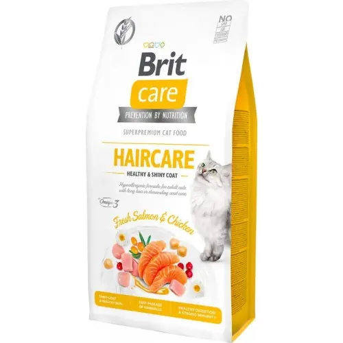 BRIT CARE CAT Grain-Free Haircare Healthy and Shiny Coat 2kg Łatwy zwrot
