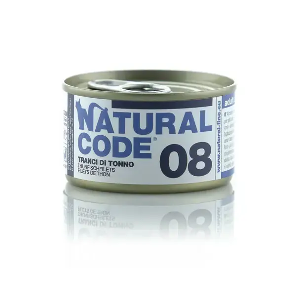 Dodaj do koszyka NATURAL CODE 08 puszka 85g kawałki tuńczyka, mokra karma dla kota