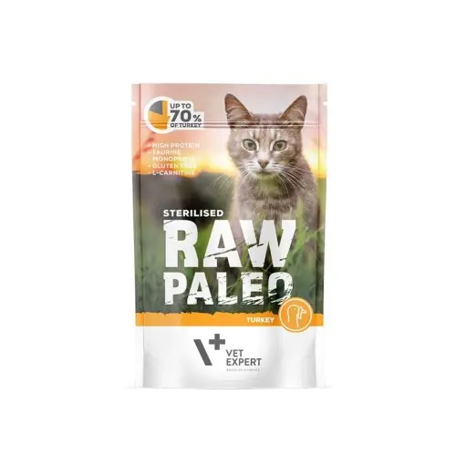 Tylko dziś RAW PALEO STERILISED TURKEY 100g - mokra karma dla kot贸w sterylizowanych
