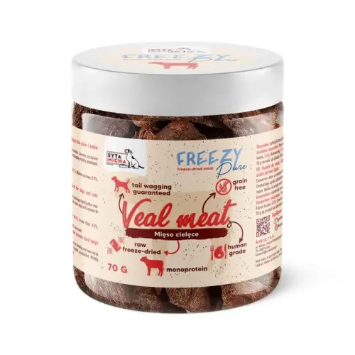 Syta Micha FREEZY Pure 100% liofilizowane mi臋so ciel臋ce 70g Ekspresowa dostawa