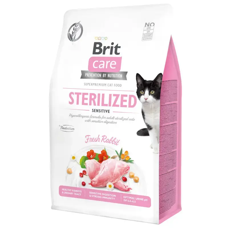 Dodaj do koszyka BRIT CARE CAT GRAIN-FREE STERILIZED SENSITIVE - hipoalergiczna karma dla kotów sterylizowanych z królikiem