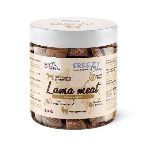 Ograniczona ilość Syta Micha FREEZY Pure 100% liofilizowane mi臋so lamy 80g