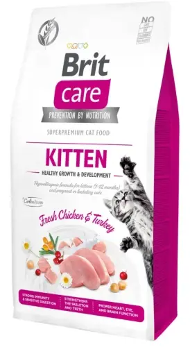 Ostatnie sztuki Brit Care Cat Kitten Healthy Growth & Development Fresh Chicken & Turkey 2kg
