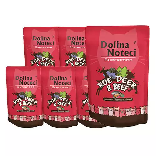 Kup online DOLINA NOTECI Superfood sarna i wołowina 10 X 85G PAKIET - mokra karma dla kota