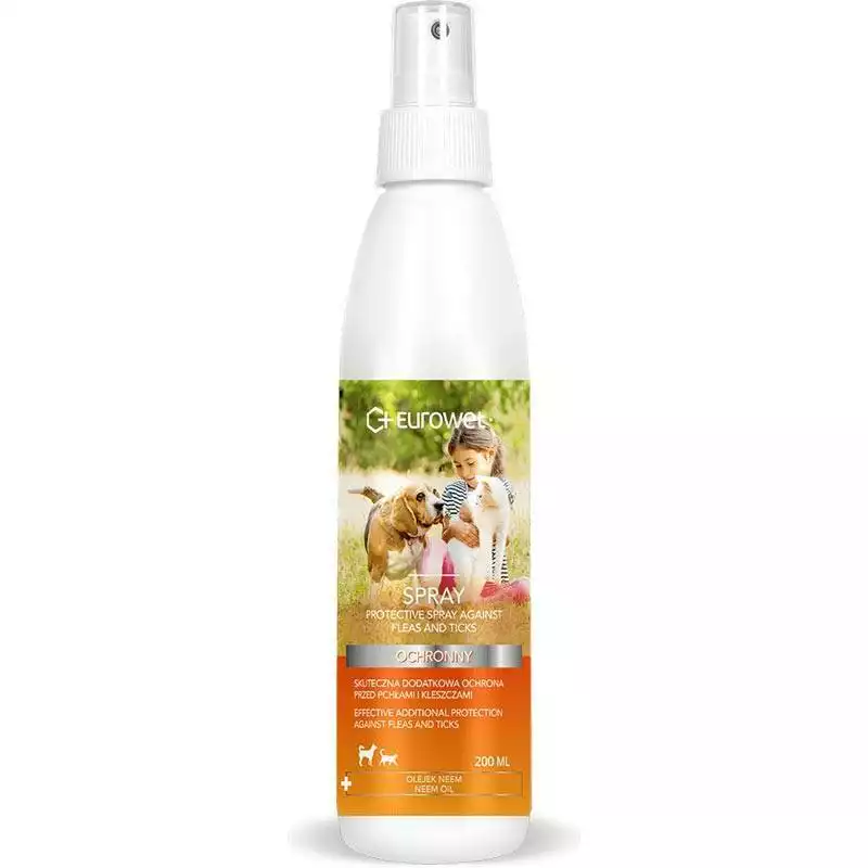 Eurowet - spray przeciwko pchłom i kleszczom, dla psów i kotów, 200 ml Sprawdź teraz