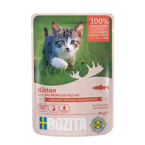 Bestseller Bozita Kitten Kawa艂ki w sosie z 艂ososiem 85g