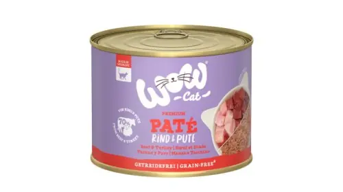 Dostępne od ręki WOW CAT - wo艂owina z indykiem dla doros艂ych kot贸w 200g