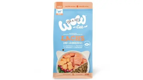 WOW CAT mit Lachs - karma z 艂ososiem dla doros艂ych kot贸w 2kg Promocja