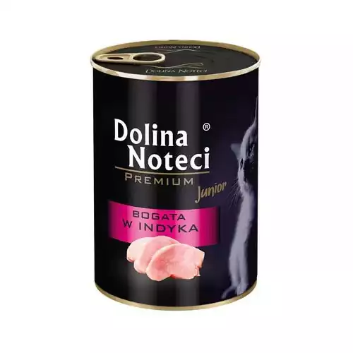 DOLINA Noteci CAT Premium Junior bogata w indyka, 185g i 400g Hit sprzedaży