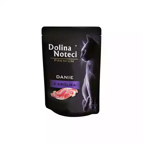 Zamów teraz DOLINA Noteci Premium Danie z Królika dla kotów dorosłych, saszetka 85g
