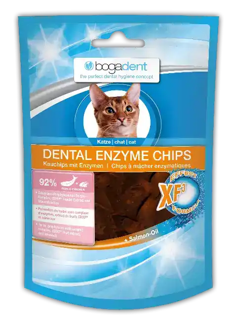 Hit sprzedaży BOGADENT Dental Enzyme Chips Fish przysmak dla kota, 50g
