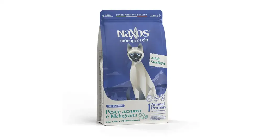 NAXOS CAT STERILIZED MONO - ryba z granatem - monobiałkowa karma dla kotów sterylizowanych 1,5 kg Tylko do końca tygodnia