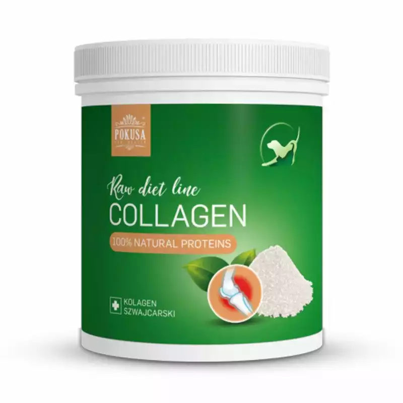 POKUSA Raw Diet Line Kolagen - profilaktyka układu kostno-szkieletowego, regeneracja skóry, włosów i pazurów Cena promocyjna