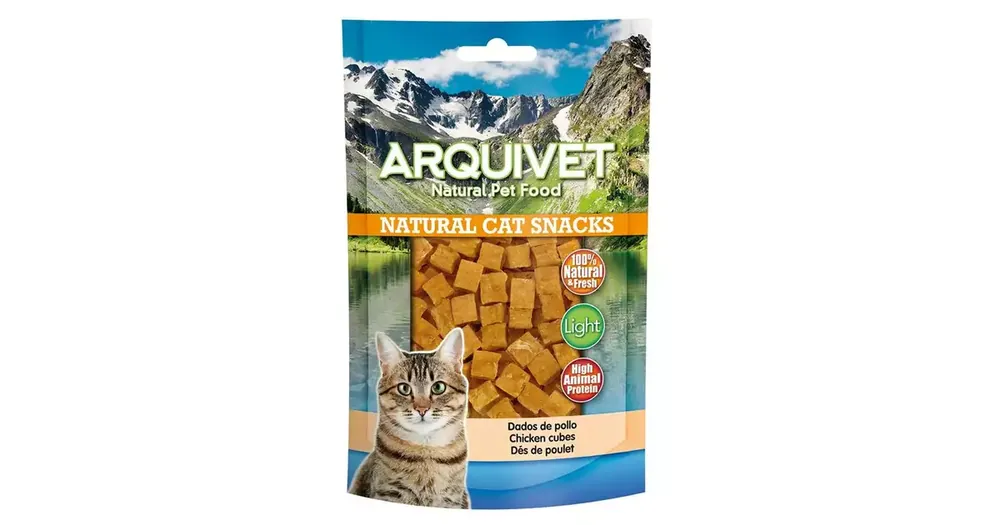 Tylko do końca tygodnia Przekąska w formie kostek, na bazie mięsa z kurczaka. W 100% naturalna. Wysoka zawartość białka zwierzęcego i niska zawartość tłuszczu (produkt Light). Karma uzupełniająca dla kota, bardzo bogata w składniki odżywcze.