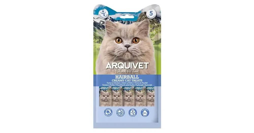 Ekspresowa dostawa Creamy Cat Treats – Hair Balls – Kremowy przysmak z tuńczykiem i kurczakiem ( 5 saszetek po 14 g)