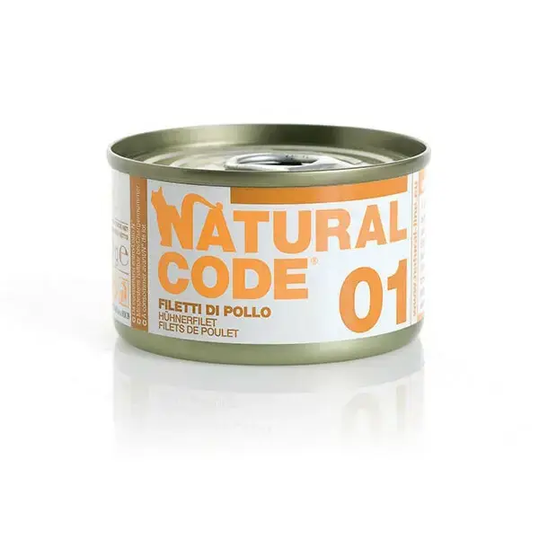 Dodaj do koszyka NATURAL CODE 01 puszka 85g filet z kurczaka, mokra karma dla kota