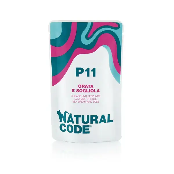 NATURAL CODE P11 saszetka 70g dorada i sola , mokra karma dla kota Nowy