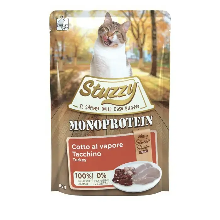 Wysoka jakość STUZZY Monoprotein z indykiem mokra karma dla kota, saszetka 85g