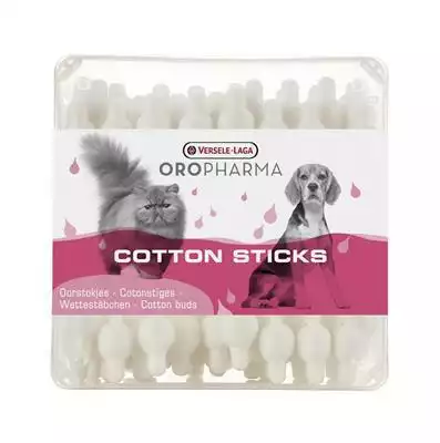 Hit sprzedaży OROPHARMA Cotton Sticks 56 sztuk patyczki do czyszczenia uszu dla psów i kotów