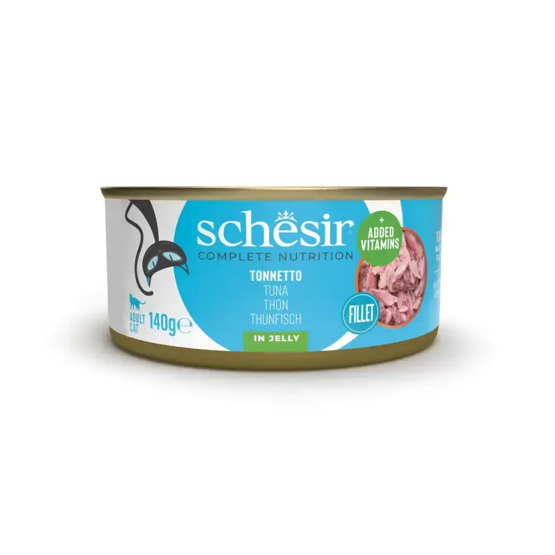 Niska cena SCHESIR Tuńczyk w galarecie - mokra karma dla kotów, puszka 140g