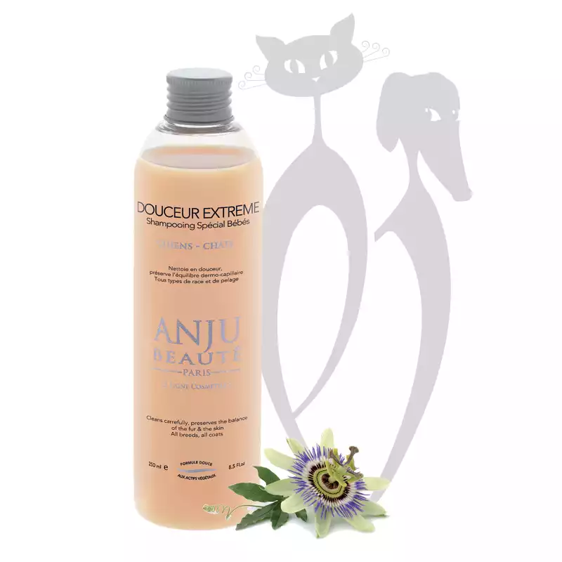 ANJU BEAUTE Douceur Extreme - delikatny szampon dla szczeniąt i kociąt, do wrażliwej skóry, 250 ml Nowość