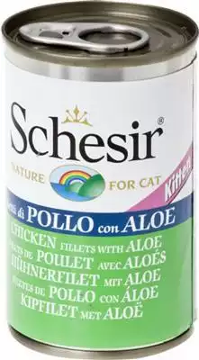 SCHESIR Filet z kurczaka i z aloesem, mokra karma dla kociąt, puszka 140g Promocja