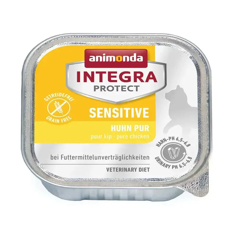 Oferta czasowa ANIMONDA Integra Protect Sensitive, Kurczak - kompletna dieta dla wrażliwych kotów, szalka 100g