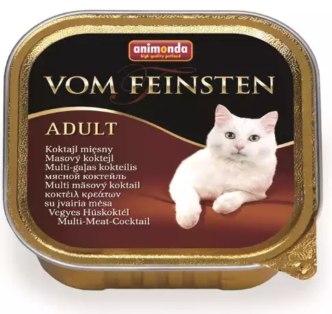 ANIMONDA Vom Feinsten Adult Koktajl mięsny - Pełnowartościowy posiłek dla dorosłych kotów, 100g Super okazja
