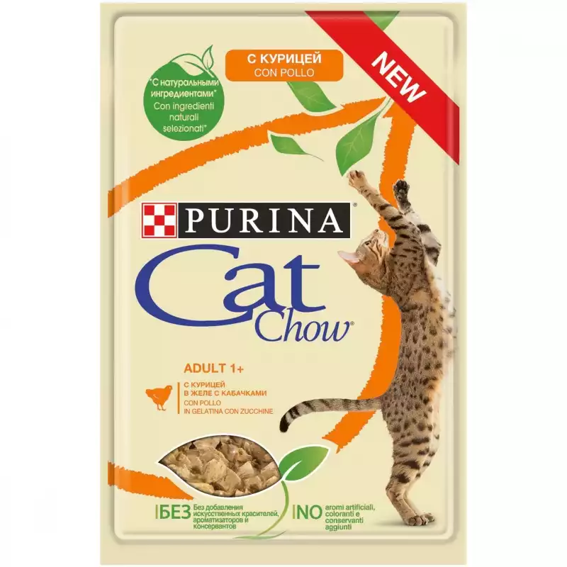 Kup teraz PURINA Cat Chow mokra karma z kurczakiem i cukinią dla kota, saszetka 85g