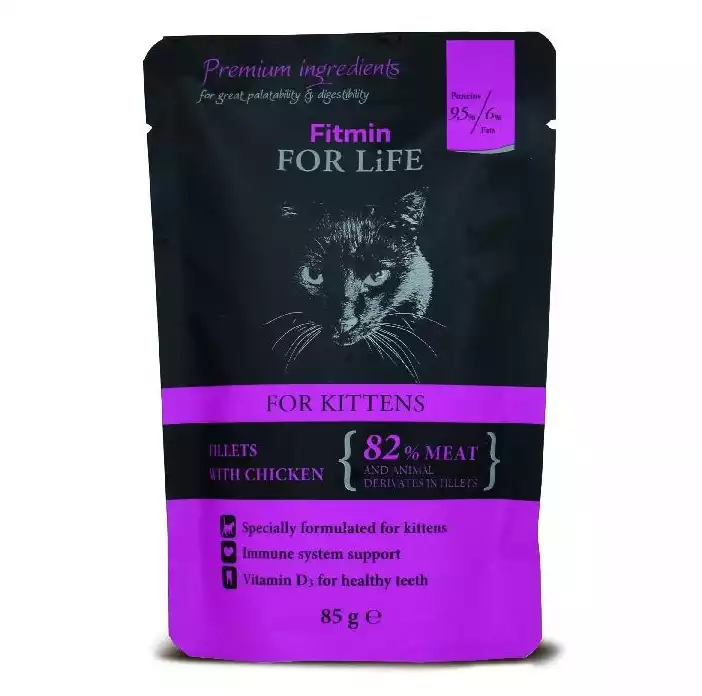 FITMIN For Life Cat Pouch Kitten Chicken saszetka dla kociąt 85g Zamów dziś