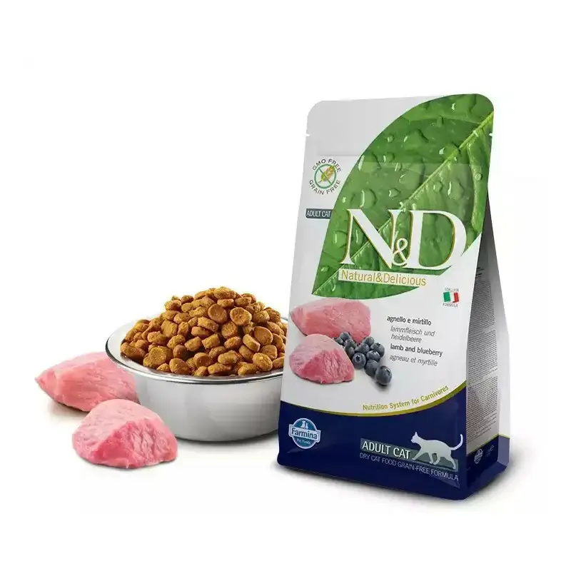 FARMINA N&D Grain Free Lamb & Blueberry sucha karma dla kotów Ograniczona ilość