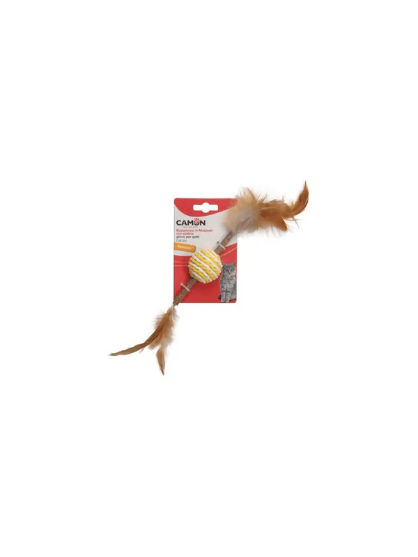 Wyjątkowa oferta Camon Cat Toy Matatabi z kulą i piórkami