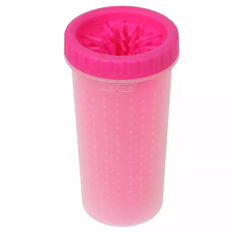 Dexas Mudbuster Dog Paw Cleaner - wygodny w użyciu, silikonowy czyścik do łap, kolor różowy Nowość