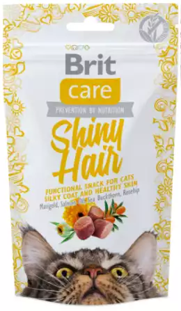 Szybka dostawa BRIT Care Cat Snack Shiny Hair - przysmak dla kotów 50g