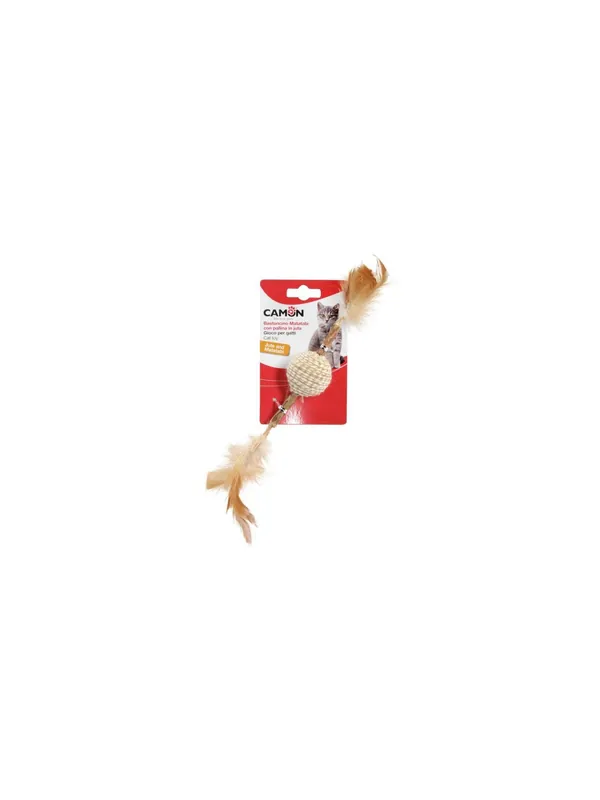 Nie przegap Camon Cat Toy Matatabi Kij z piłką jutową